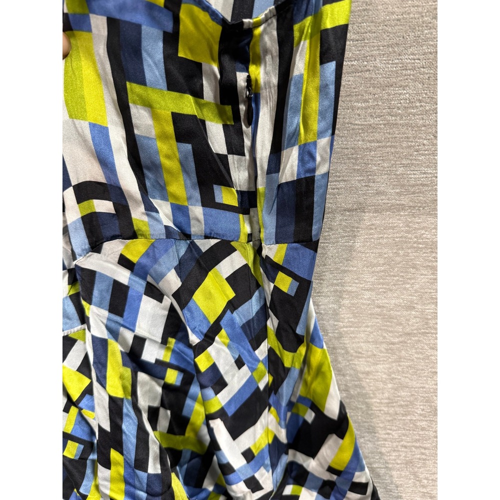 Nine West Woman 14W 100% Silk Geometric Jeweled Babydoll Top - Picture 8 of 9